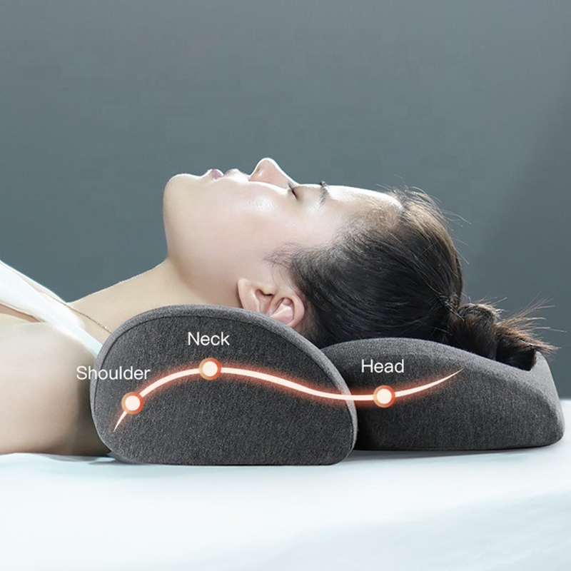 Travesseiro cervical ergonômico de espuma viscoelástica lateral para dormir borboleta